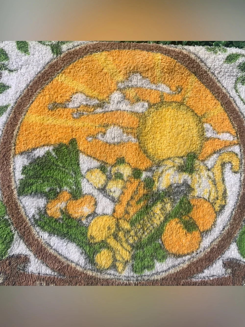 Vintage 70s Sayco Planter’s Guide Gardener Vegetable Patch & Sun Dish Towel